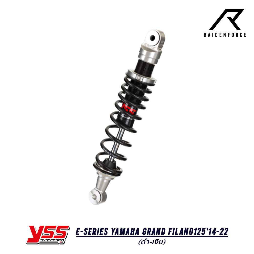 โช้ค YSS E-series Yamaha Grand Filano125'14-22 สี ดำ/เงิน