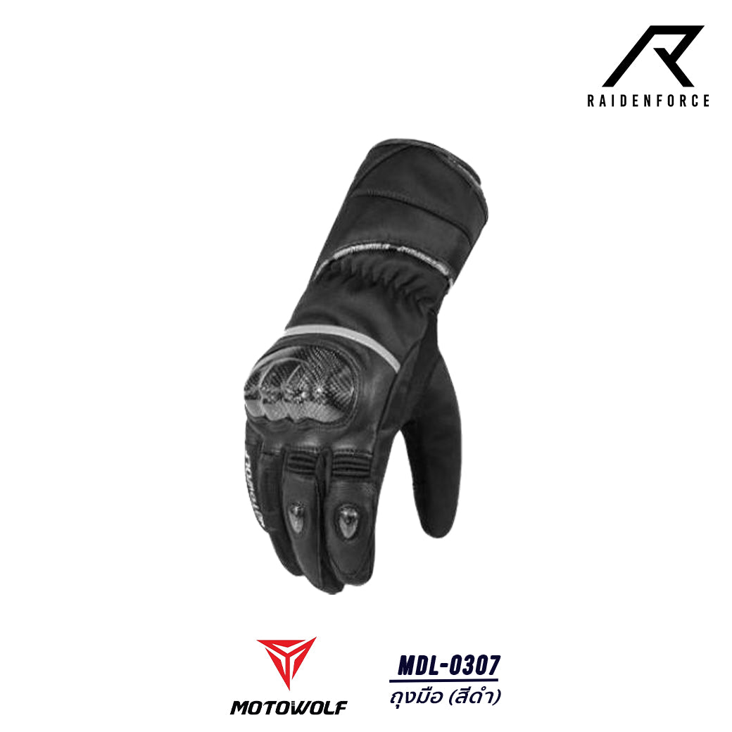MOTOWOLF gloves, model MDL-0307, black