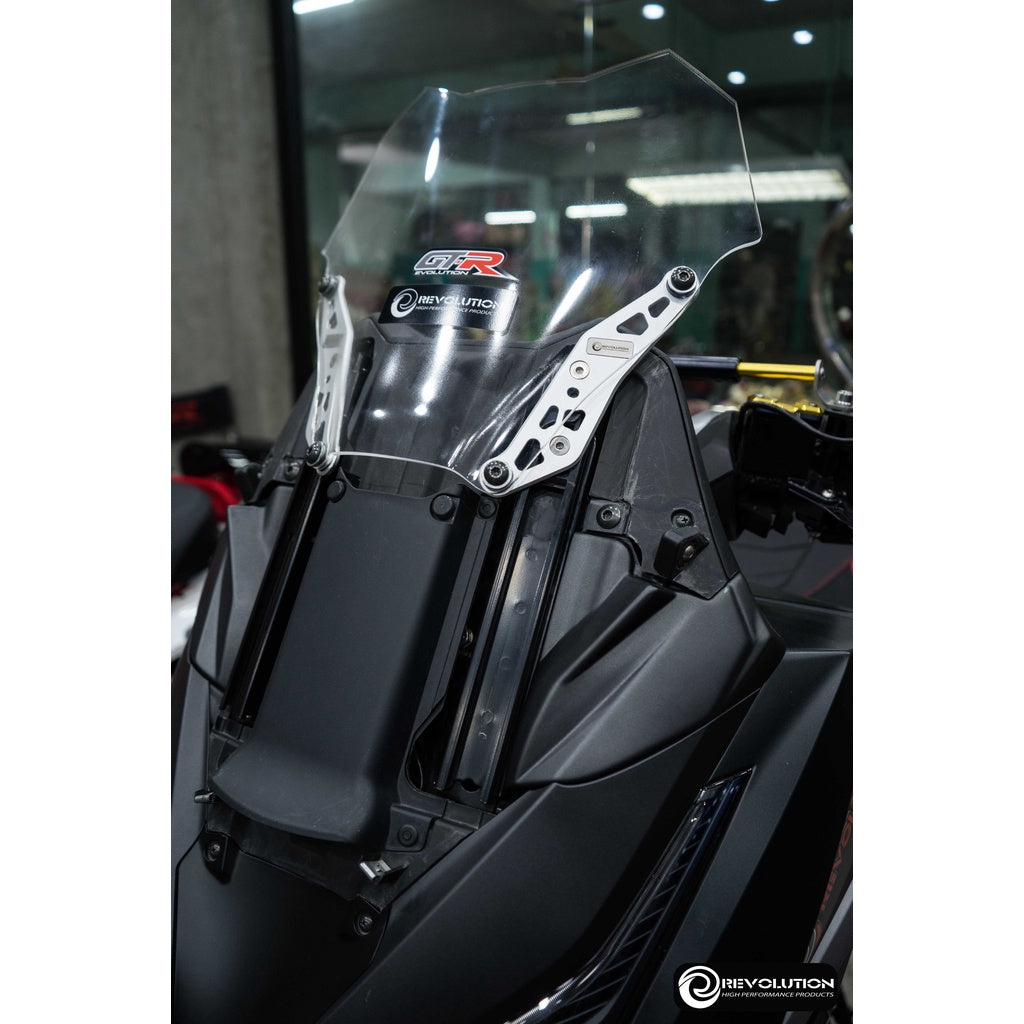 Revolution CNC Forza350 front shield mount, silver color