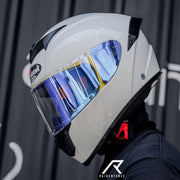 หมวกกันน็อค REAL Helmets Thunder พื้น ขาว