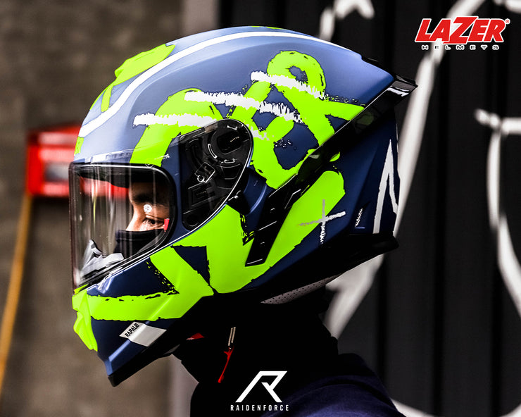 หมวกกันน็อค LAZER Helmet RAFALE Street น้ำเงิน-เหลือง (ด้าน)