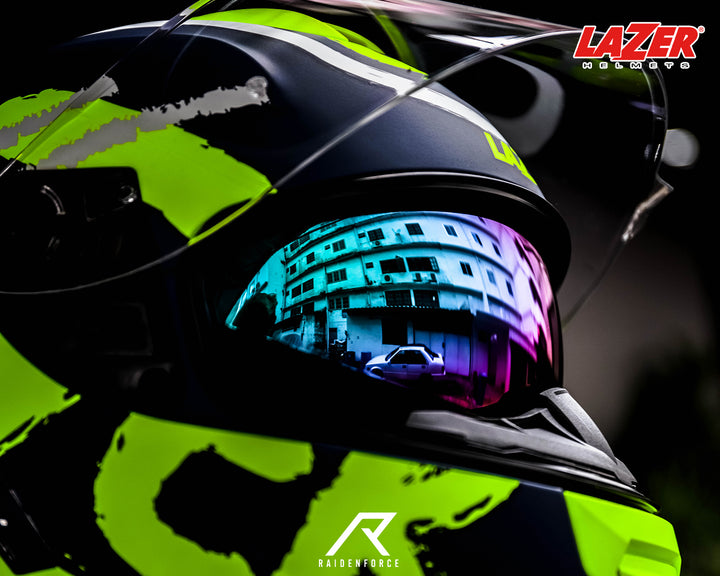 LAZER Helmet RAFALE Street Helmet Blue-Yellow (Matte)