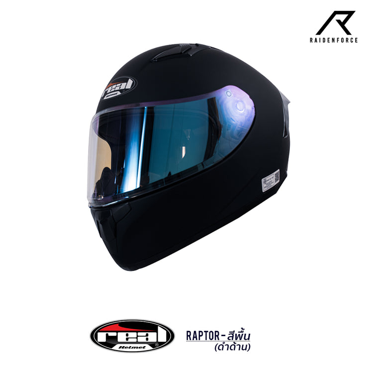 หมวกกันน็อค REAL Helmet Raptor พื้น-ดำด้าน