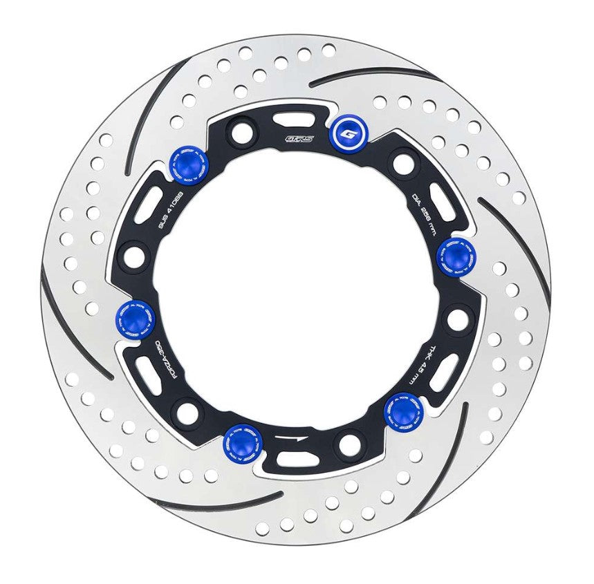 Front brake disc GTR CNC FORZA, round pattern - 256mm