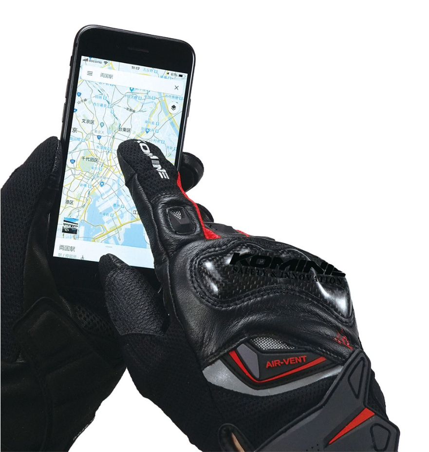 KOMINE gloves model GK-224 red/black