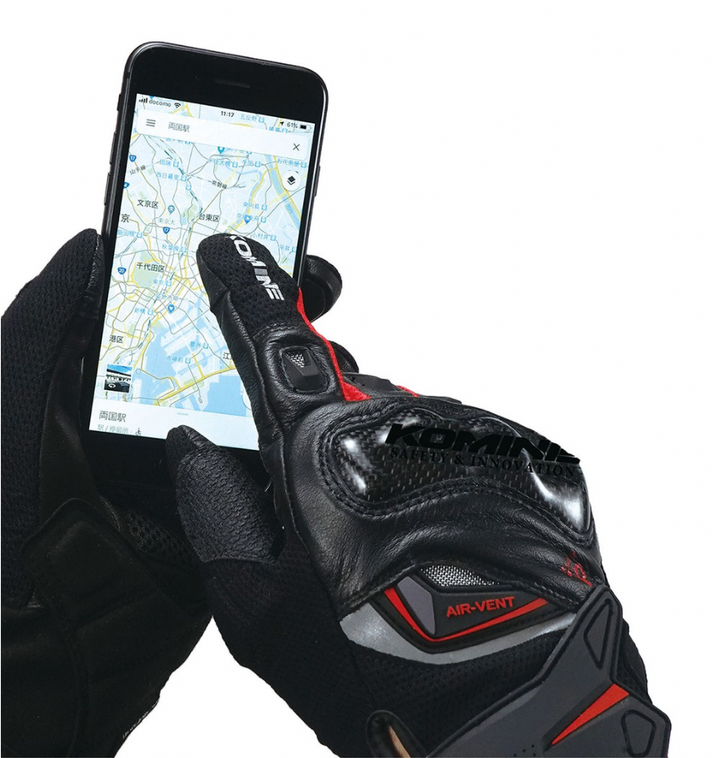 KOMINE gloves model GK-224 red/black