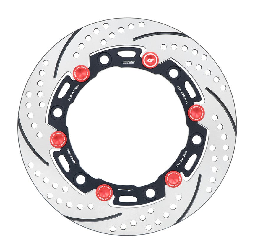 Front brake disc GTR CNC FORZA, round pattern - 256mm