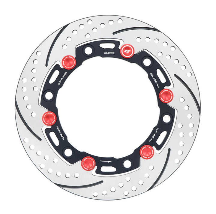 Front brake disc GTR CNC FORZA, round pattern - 256mm