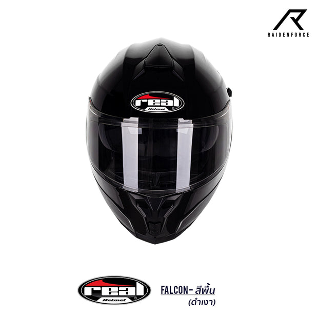 หมวกกันน็อค REAL Helmet Falcon พื้น-ดำ