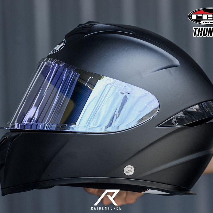 หมวกกันน็อค REAL Helmets Thunder พื้น ดำด้าน