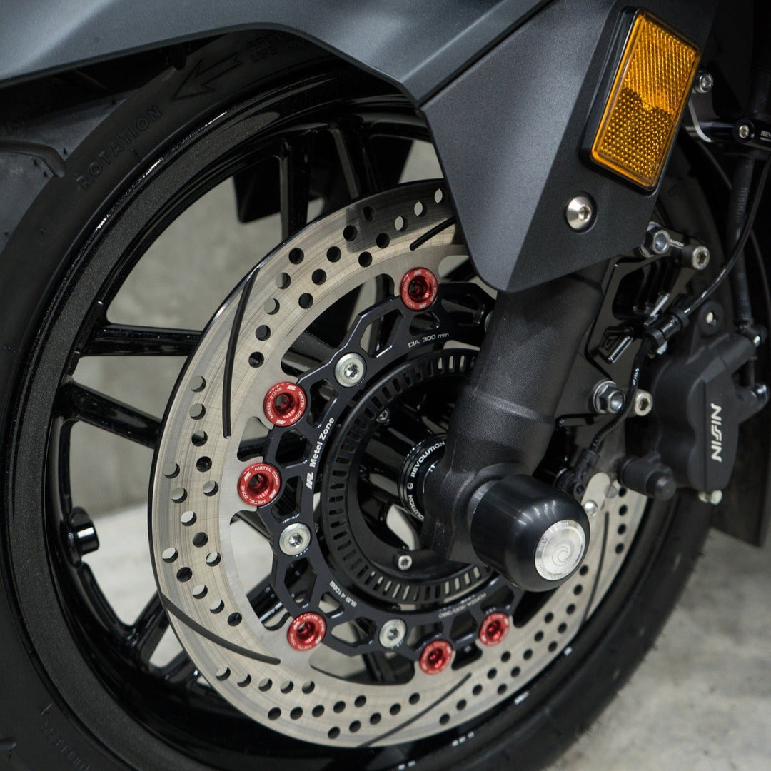 Front brake disc GTR CNC FORZA, round pattern - 256mm