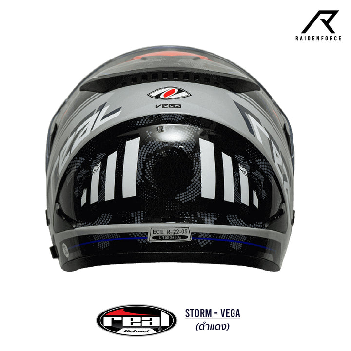 หมวกกันน็อค REAL Helmet STORM VEGA ดำ-แดง
