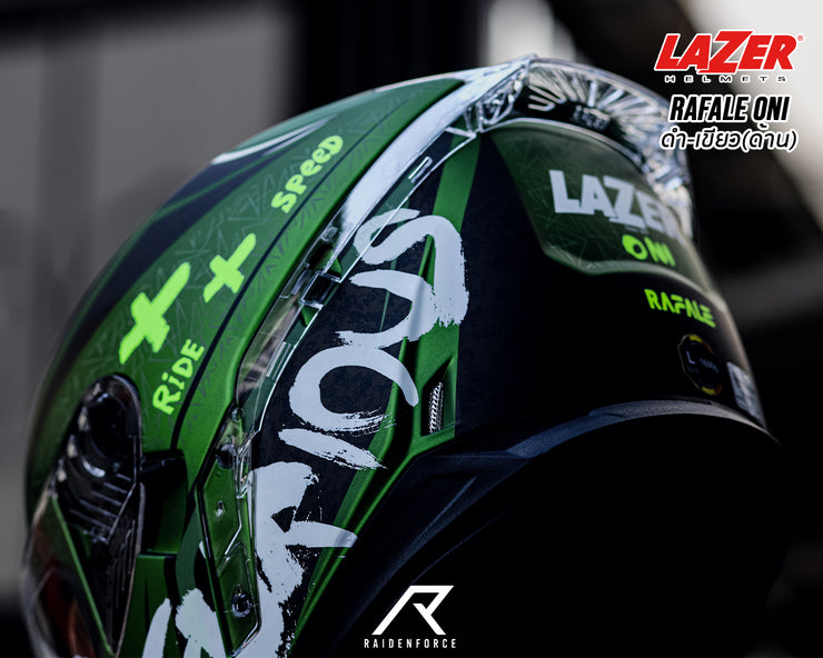 หมวกกันน็อค LAZER Helmet RAFALE ONI ดำ-เขียว(ด้าน)