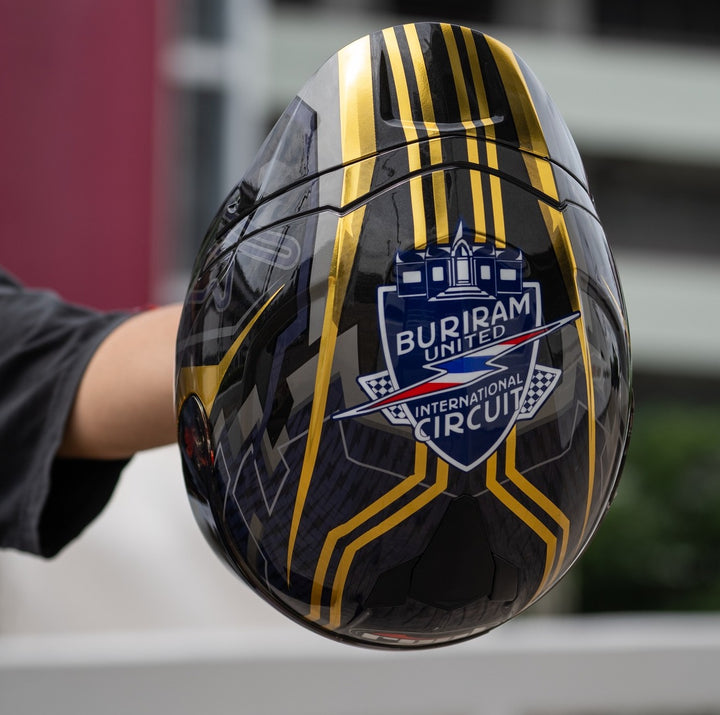 REAL Helmet Falcon Buriram - Black and Gold
