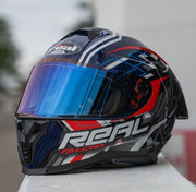 หมวกกันน็อค REAL Helmets Falcon Buriram - สีดำน้ำเงินแดง