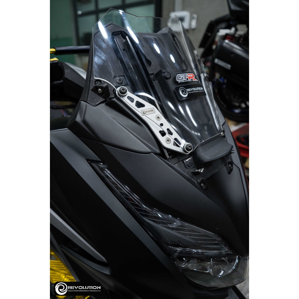 Revolution CNC Forza350 front shield mount, silver color