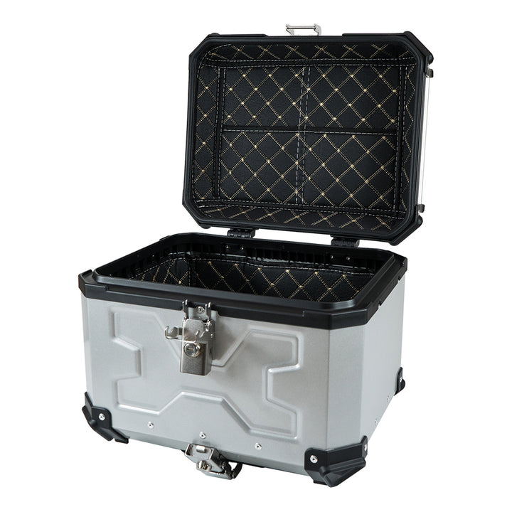 Rear box, seat, aluminum, TMAX model, silver color
