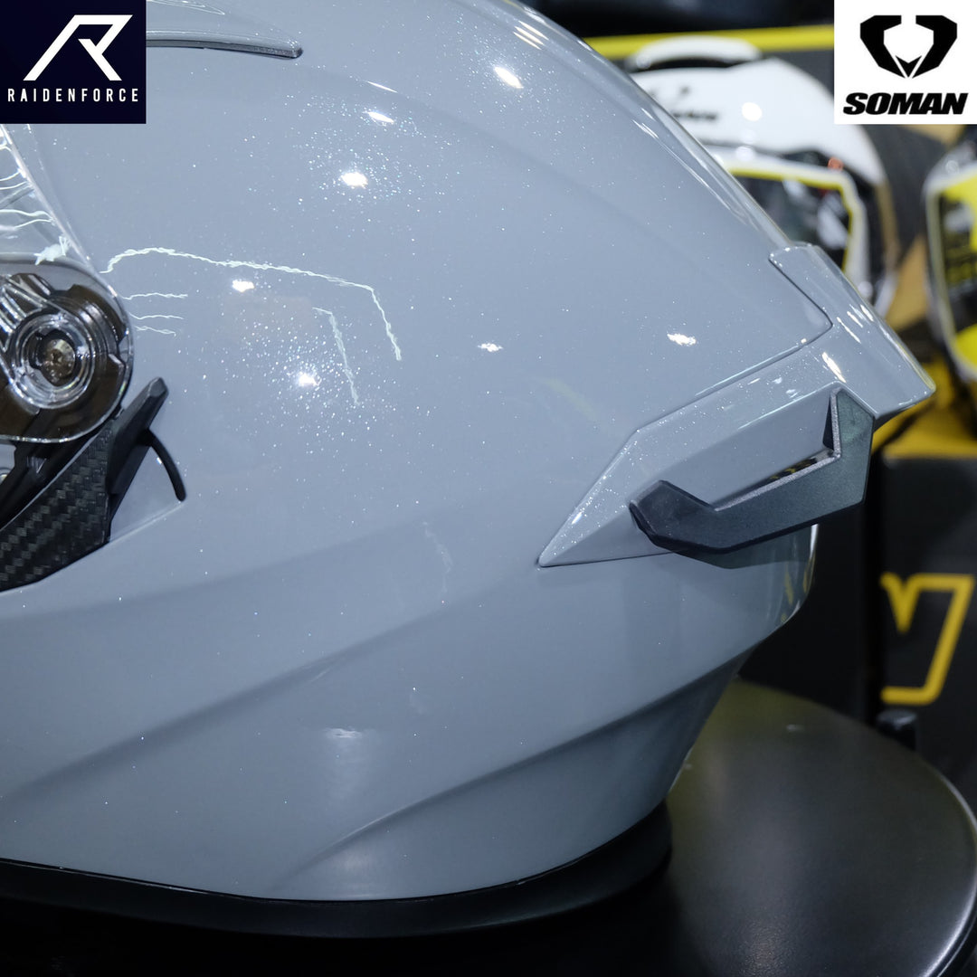 SOMAN Helmet - SM960 Plain Color Grey