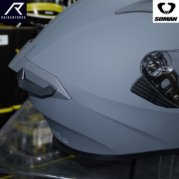 SOMAN Helmet - SM960 Plain Color, matte grey