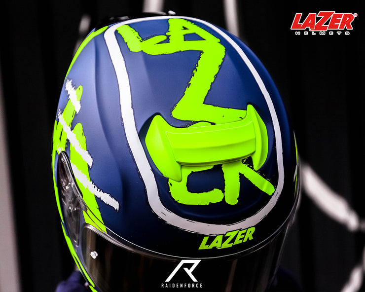 หมวกกันน็อค LAZER Helmet RAFALE Street น้ำเงิน-เหลือง (ด้าน)