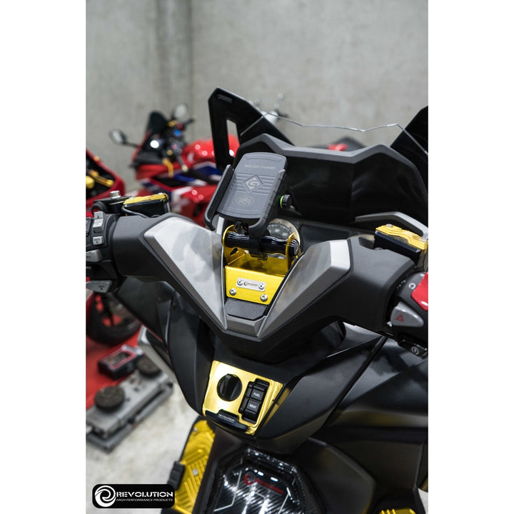 Phone holder with handlebar cover REVOLUTION V3 FORZA-300/350