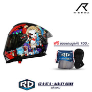 หมวกกันน็อค Random CZ-R BT 9 Harley Quinn ดำเงา