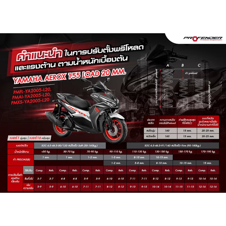 Shock PROFENDER FLASH Series AEROX155, red color