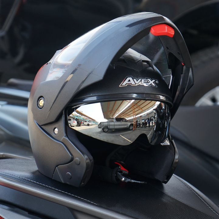Avex Crux Helmet, 2-layer glasses, black