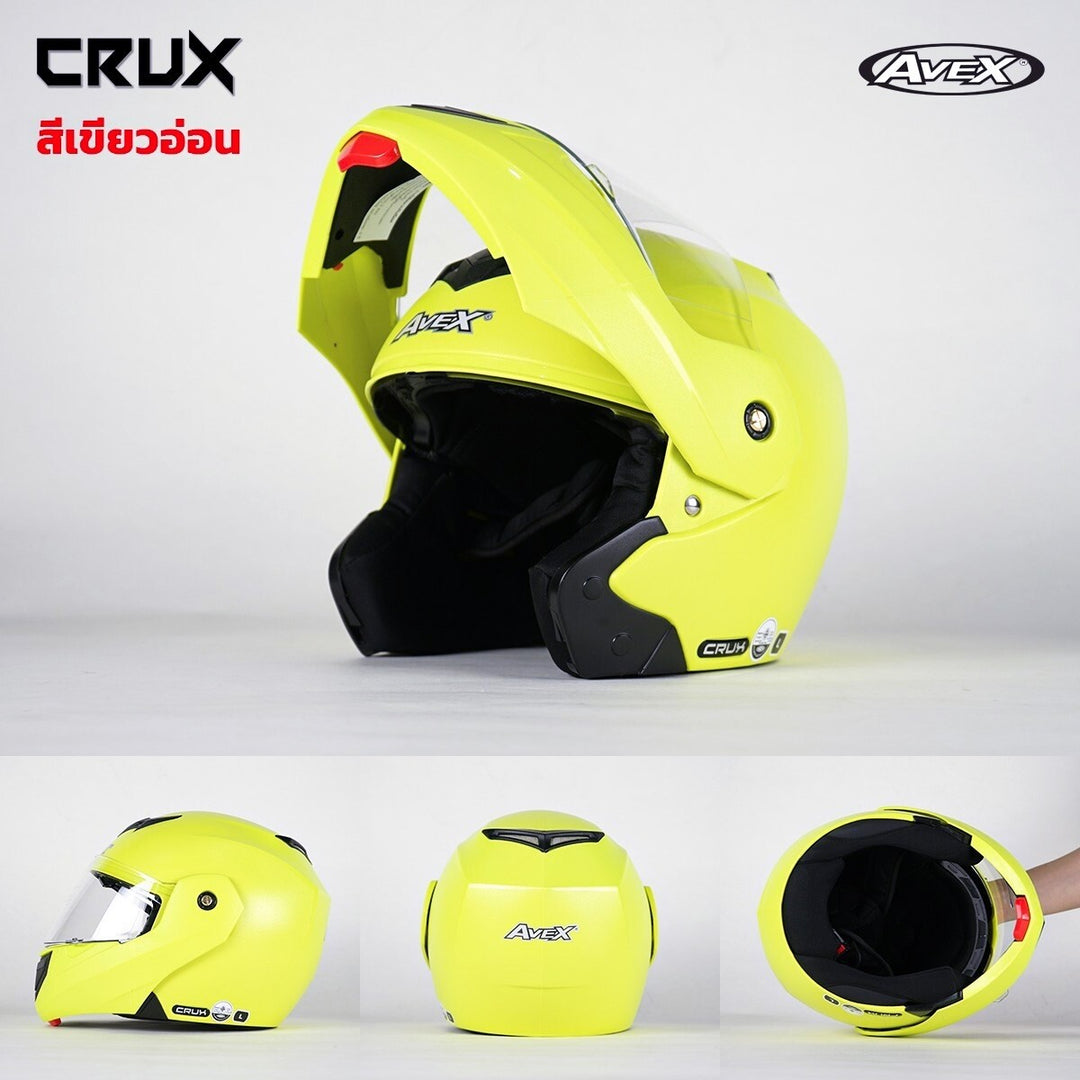 Avex Crux Helmet, 2-layer glasses, light green