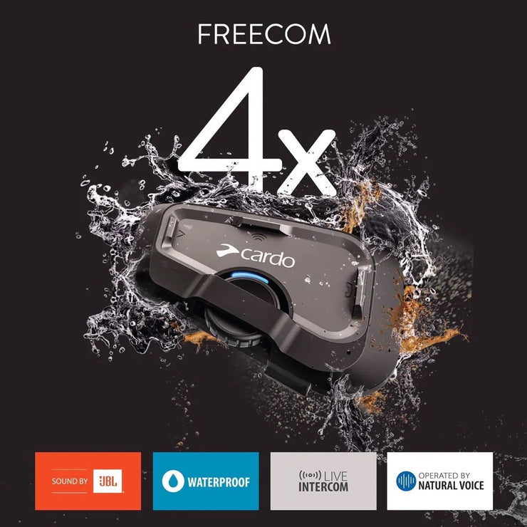 บลูทูธติดหมวกกันน็อค Cardo bluetooth Freecom 4X ลำโพง JBL (Consignment)