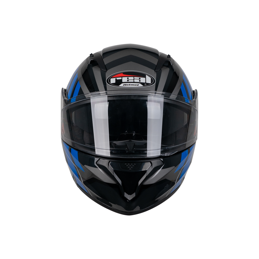 REAL Helmet STORM Rapid Black Blue Helmet