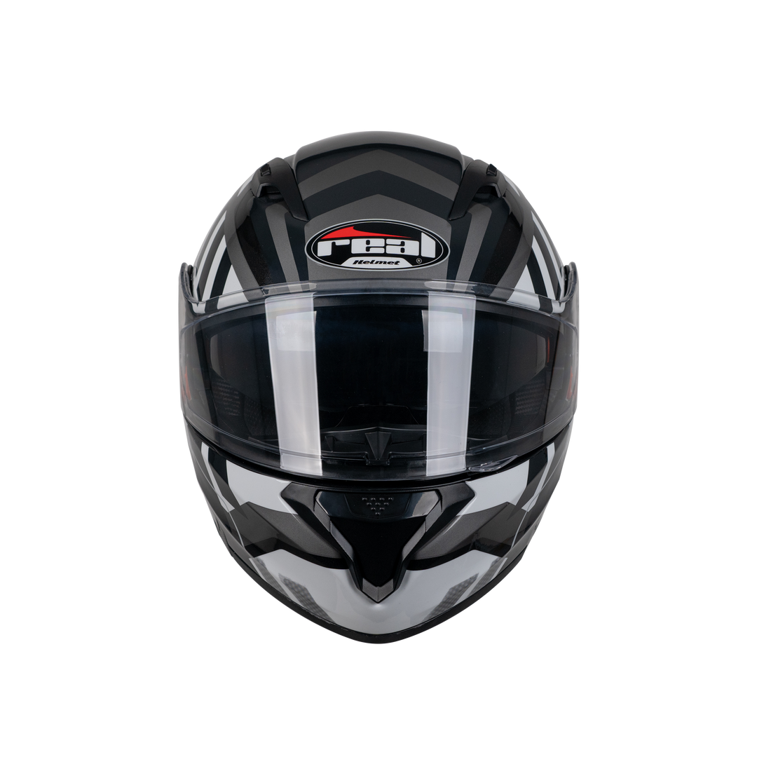 REAL Helmet STORM Rapid Black and White