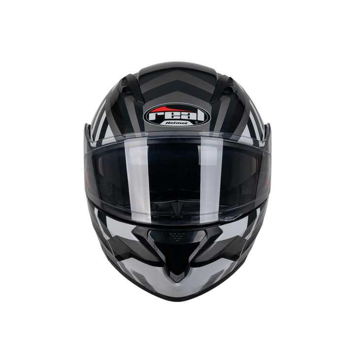 REAL Helmet STORM Rapid Black and White