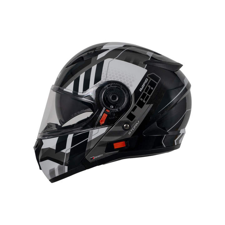 REAL Helmet STORM Rapid Black and White
