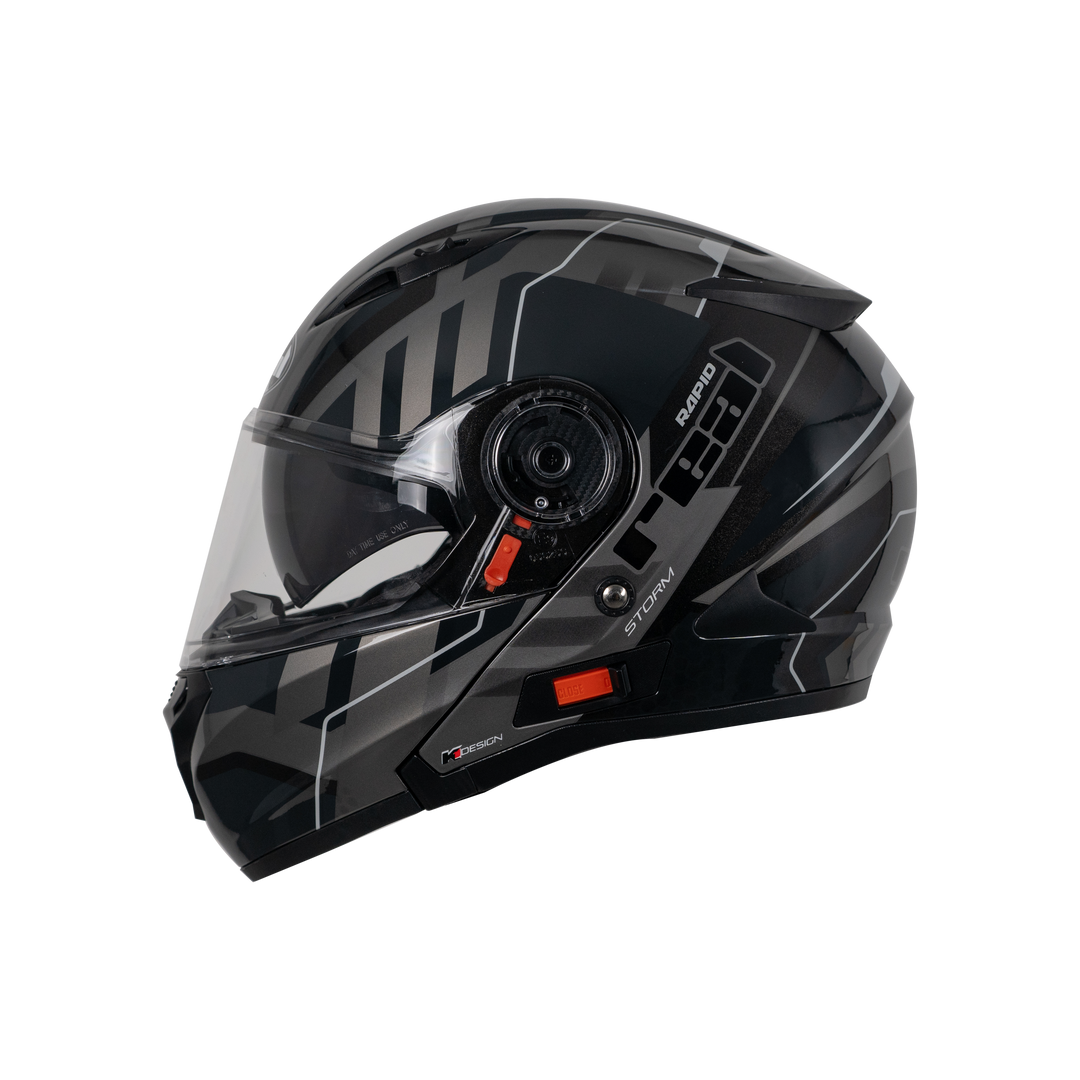 REAL Helmet STORM Rapid Black Gray