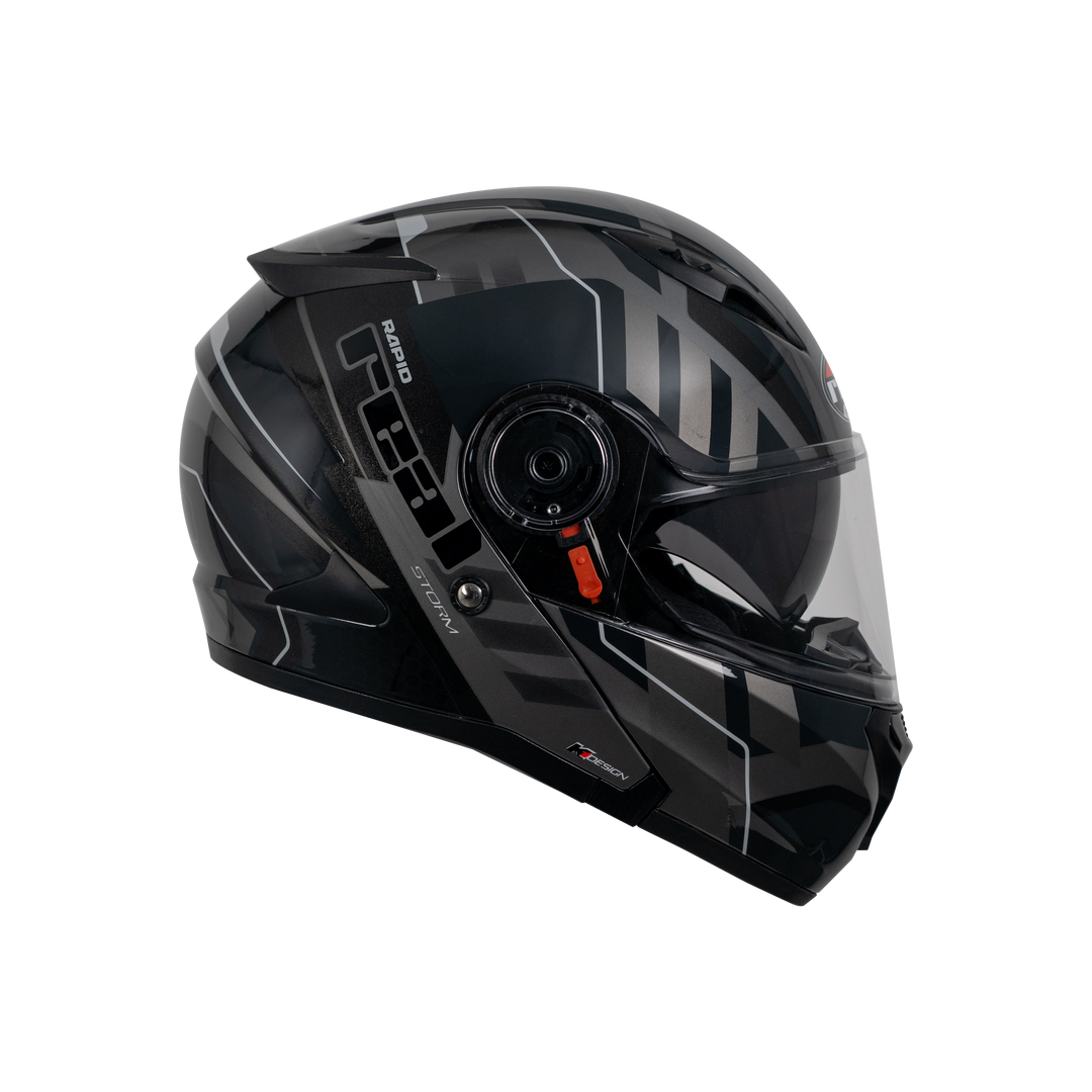 REAL Helmet STORM Rapid Black Gray