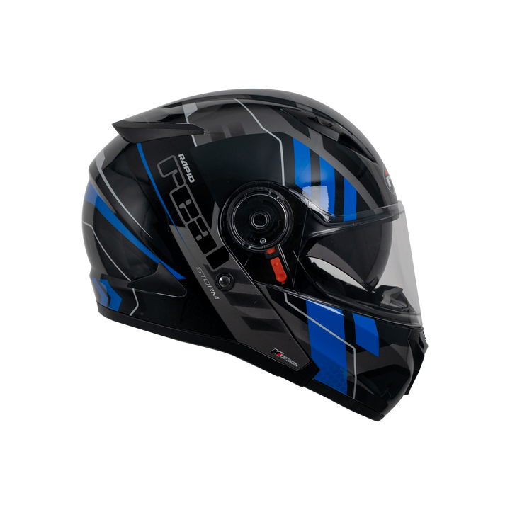 REAL Helmet STORM Rapid Black Blue Helmet