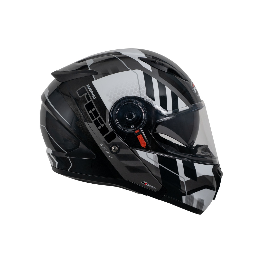 REAL Helmet STORM Rapid Black and White