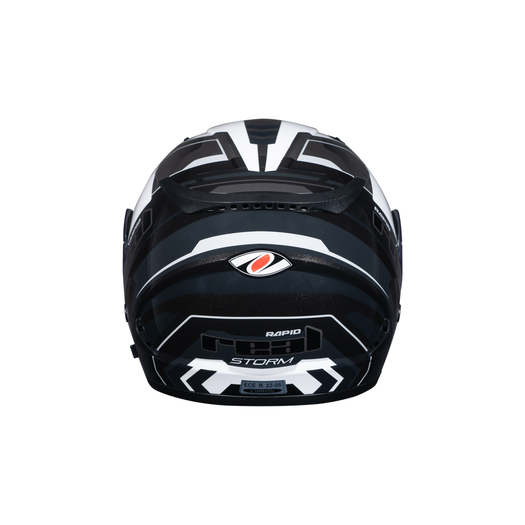 REAL Helmet STORM Rapid Black and White