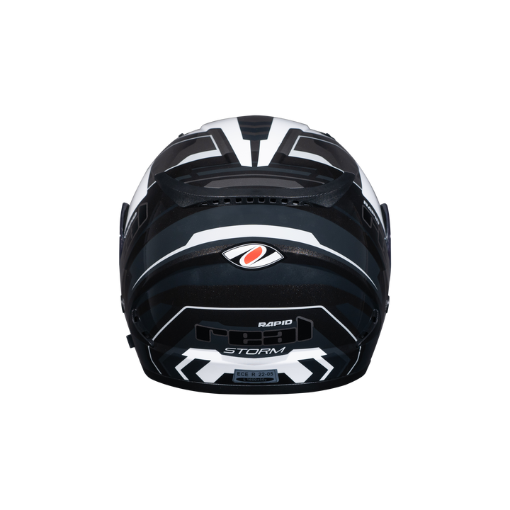 REAL Helmet STORM Rapid Black and White