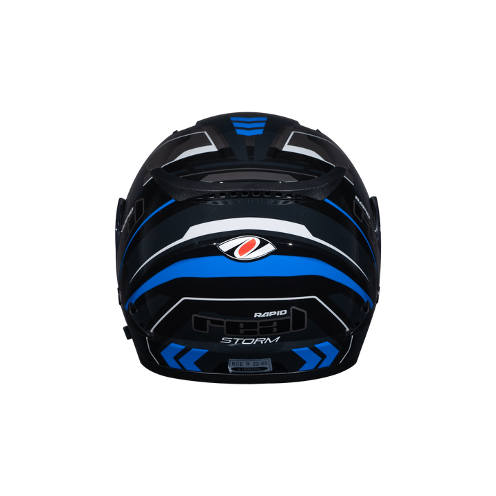 REAL Helmet STORM Rapid Black Blue Helmet