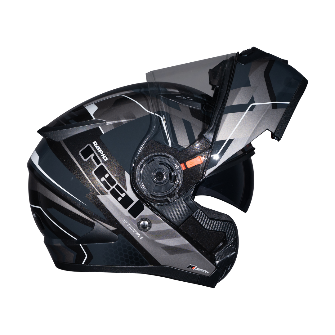 REAL Helmet STORM Rapid Black Gray