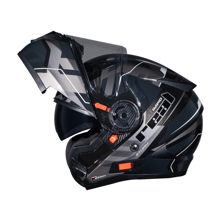 REAL Helmet STORM Rapid Black Gray