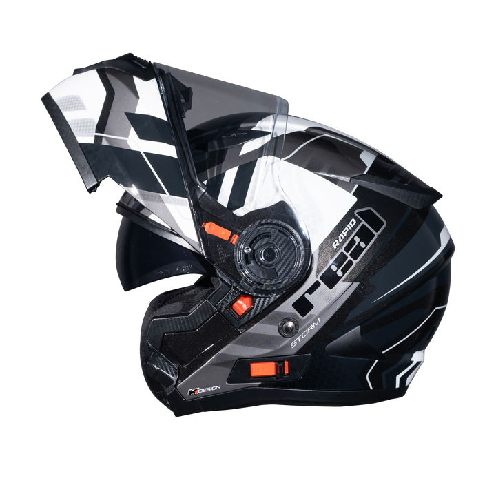 REAL Helmet STORM Rapid Black and White
