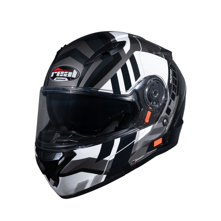 REAL Helmet STORM Rapid Black and White