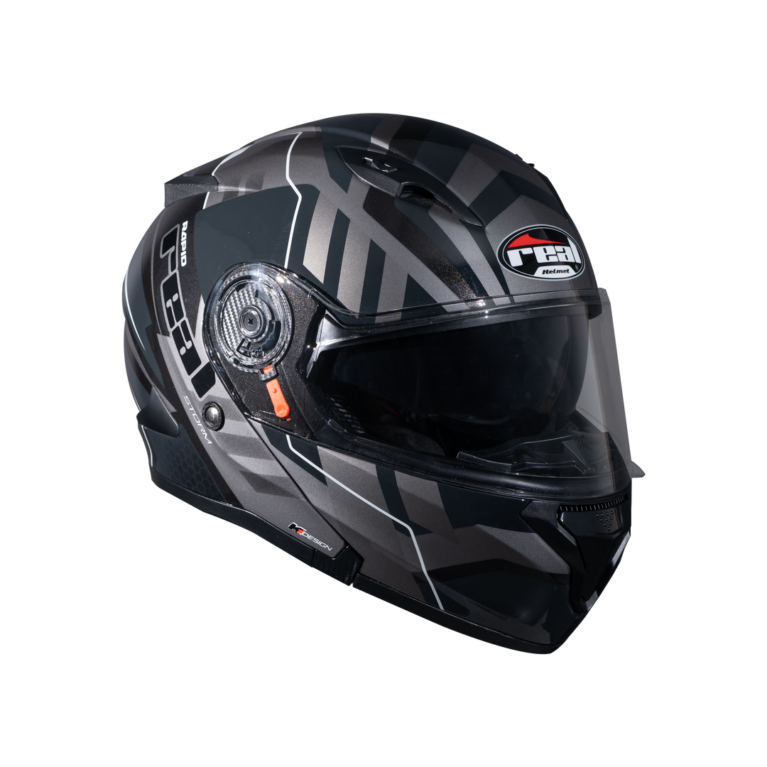 REAL Helmet STORM Rapid Black Gray