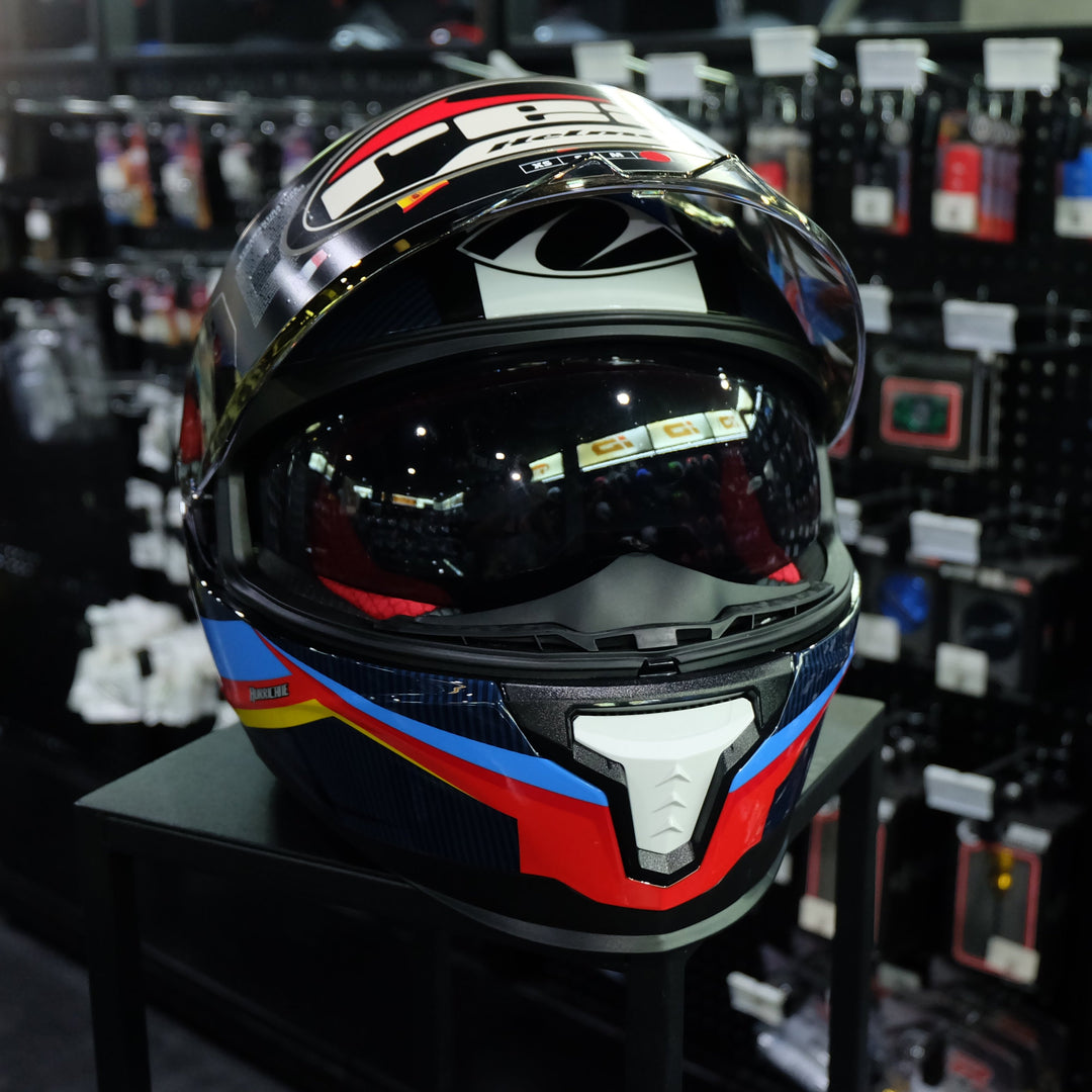 Real Helmet HURRICANE RACE X Red and Blue Helmet