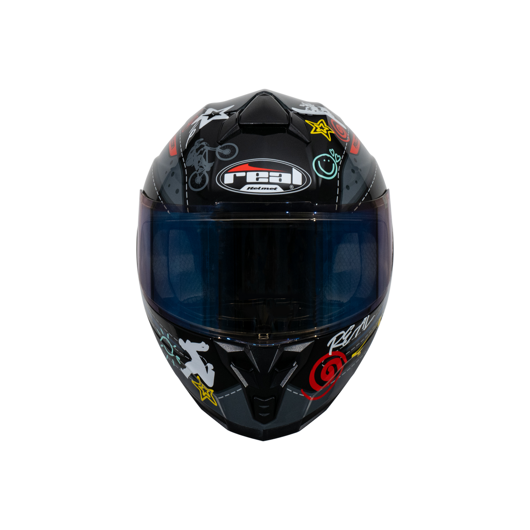 REAL Helmet Falcon Buriram - Black, Blue, Red