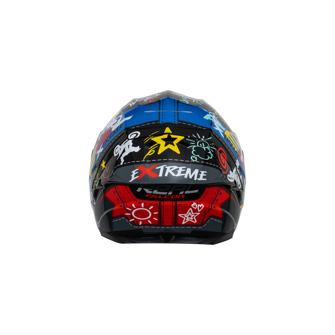 REAL Helmet Falcon Buriram - Black, Blue, Red