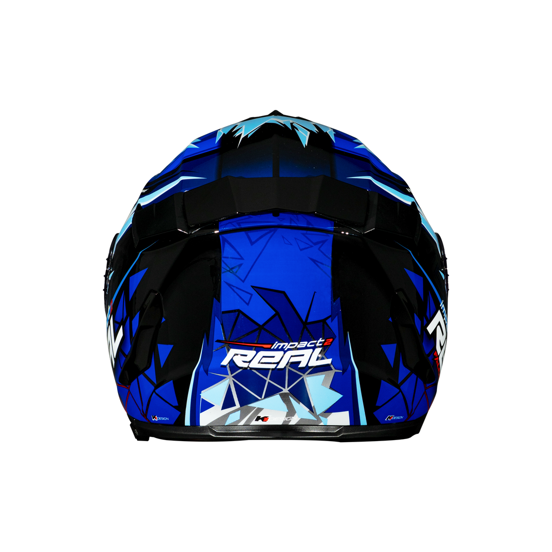 Real Helmet Hurricane-Impact Black/Blue